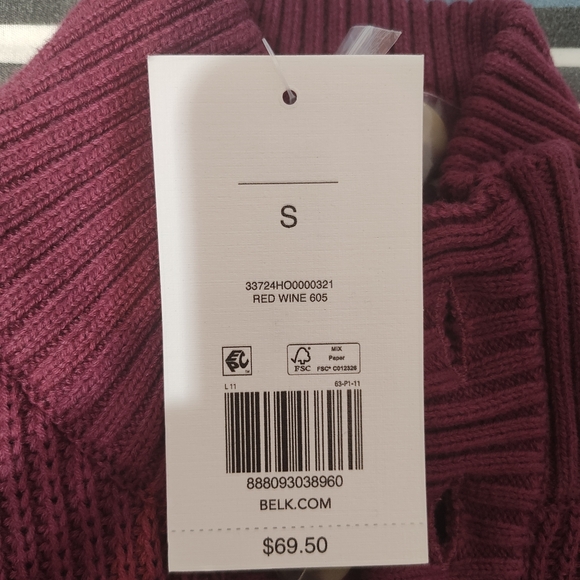 Men's Crown & Ivy sweater maroon sweater size small - Picture 4 of 4